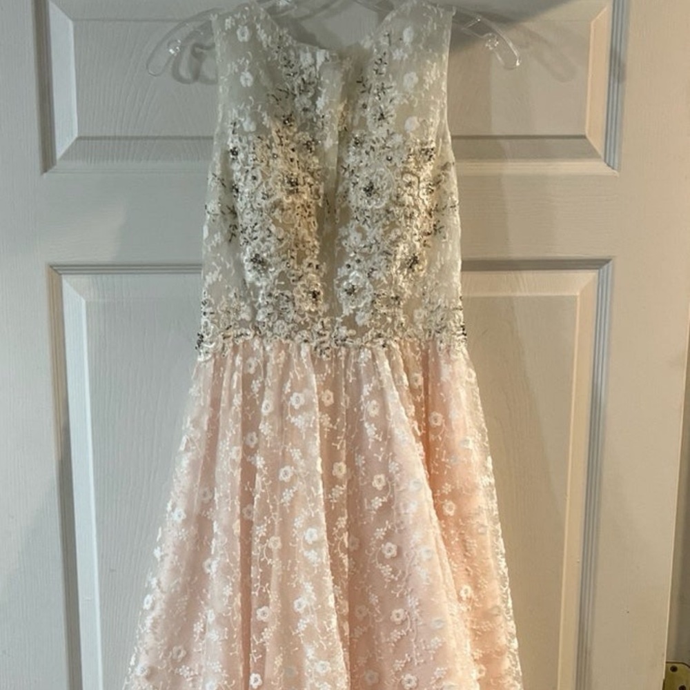 Absolutely Gorgeous Milano Formals Appliques LaceTulle Lace Gown 4